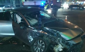 Появилось видео момента резонансного предновогоднего ДТП в Запорожье