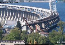 На запорожской плотине ДнепроГЭС меняют схему движения автомобилей (ФОТО)