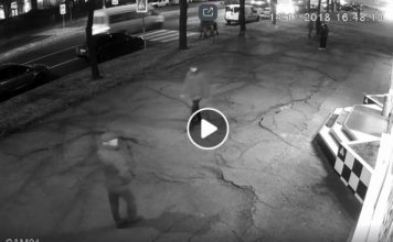 Появилось видео, как обворовывают машину запорожца на проспекте Соборном