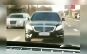 По запорожской Набережной автомобиль ехал задним ходом с большой скоростью (ВИДЕО)