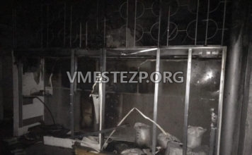 В Запорожье пожар охватил СТО с машинами внутри (ФОТО)