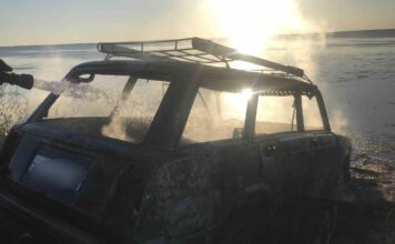 В Бердянске сгорел автомобиль